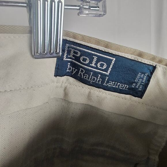 Polo Ralph Lauren Classic Fit Pants 38x32 Beige Khaki Twill Chino - Picture 2 of 5